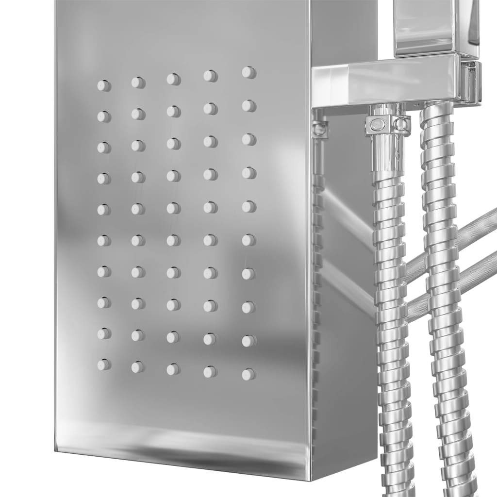 vidaXL Sistema de coluna de duche quadrado aço inoxidável