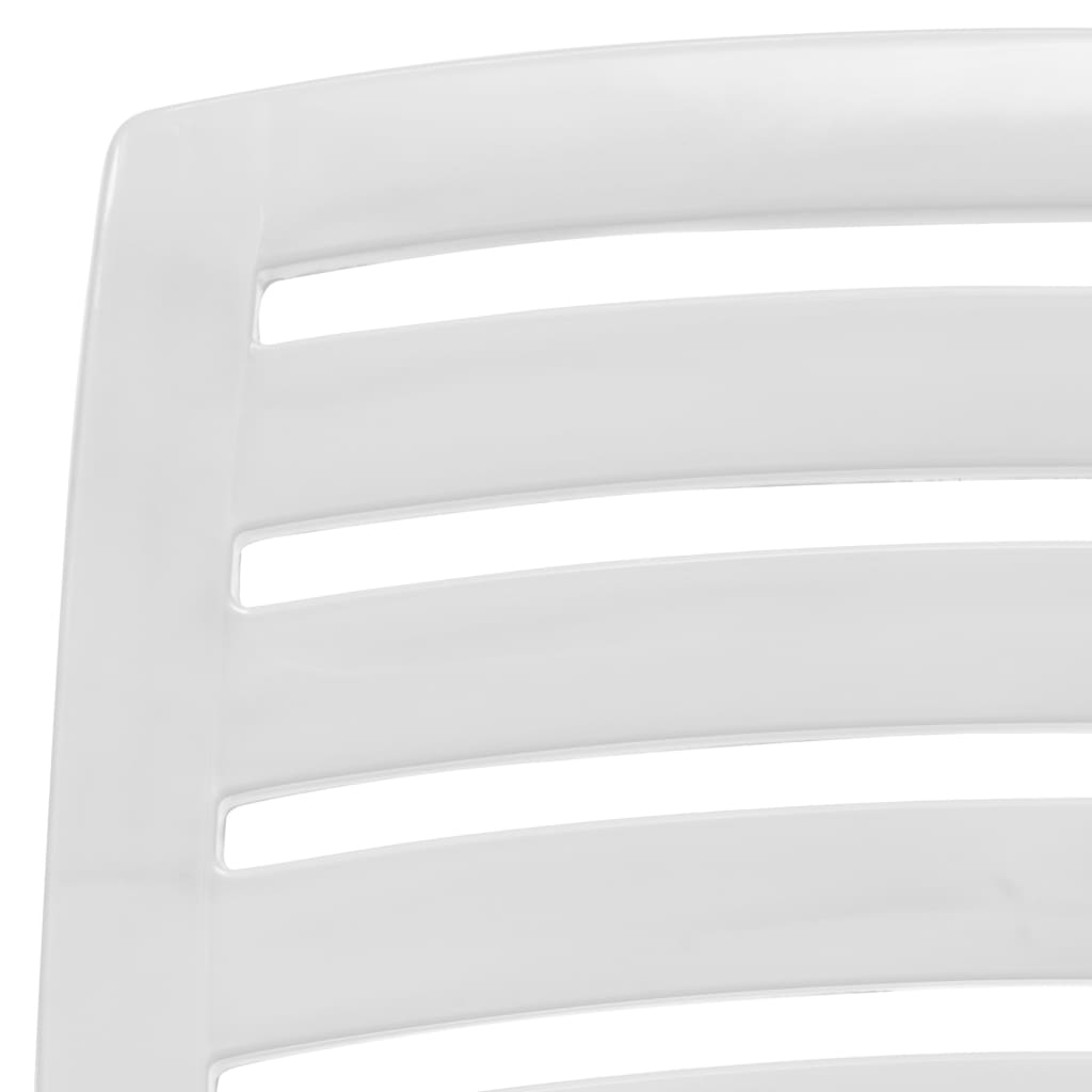 vidaXL Cadeiras de praia dobráveis 4 pcs plástico branco