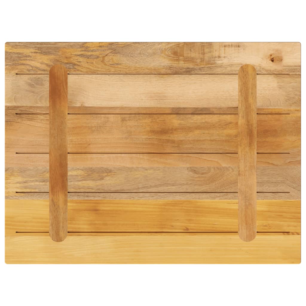 vidaXL Tampo de mesa retangular 80x60x2,5 cm mangueira áspera maciça