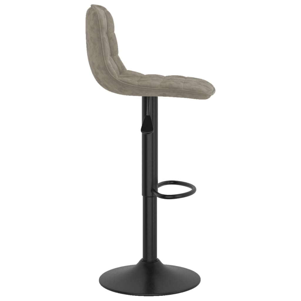 vidaXL Cadeiras de bar 2 pcs veludo cinzento-claro