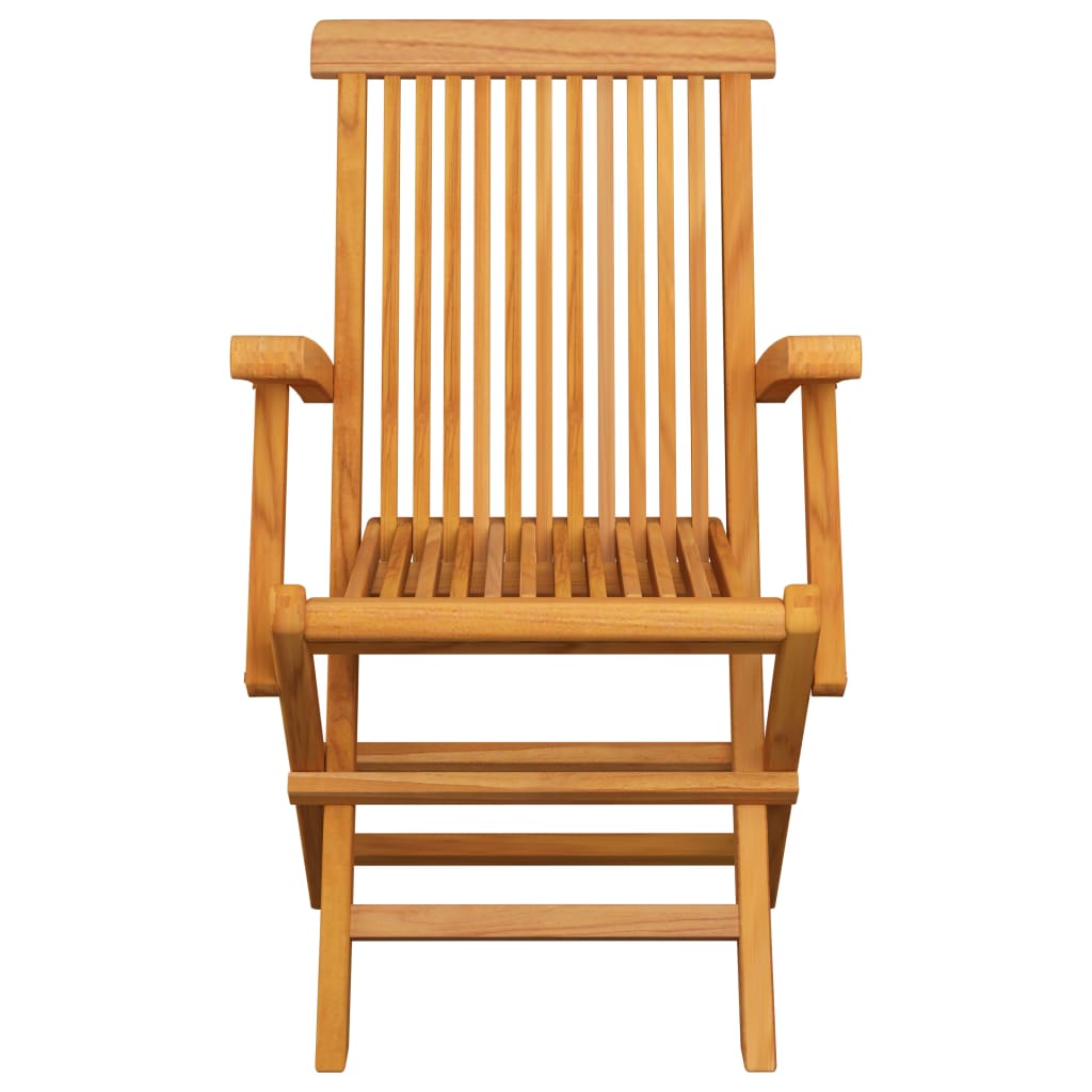 vidaXL Cadeiras de jardim 3 pcs madeira de teca maciça