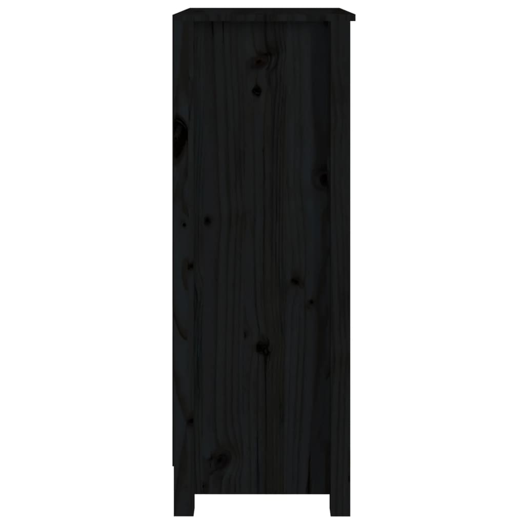vidaXL Estante 50x35x97 cm madeira de pinho maciça preto