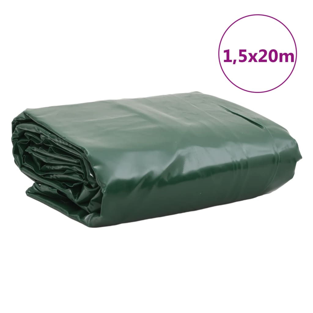 vidaXL Lona 1,5x20 m 650 g/m² verde