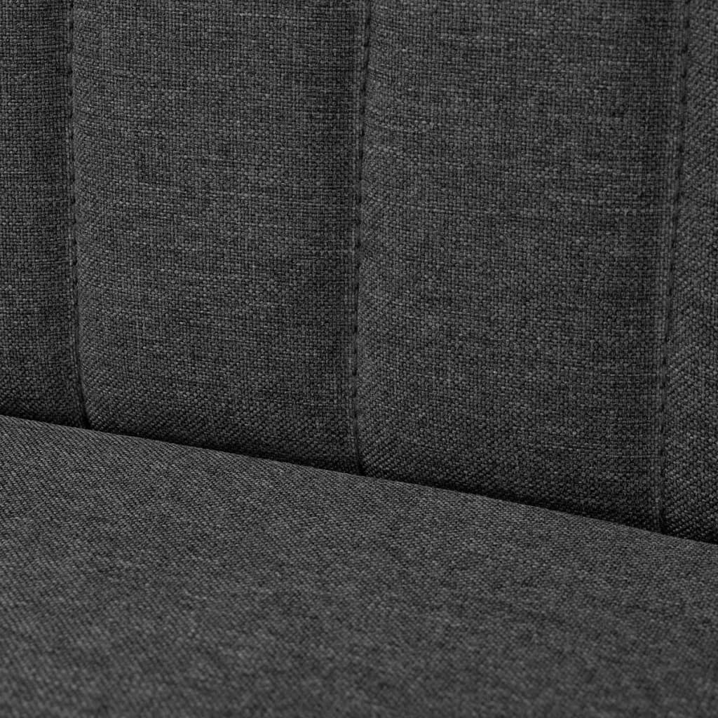 vidaXL Sofá tecido 117x55,5x77 cinzento-escuro
