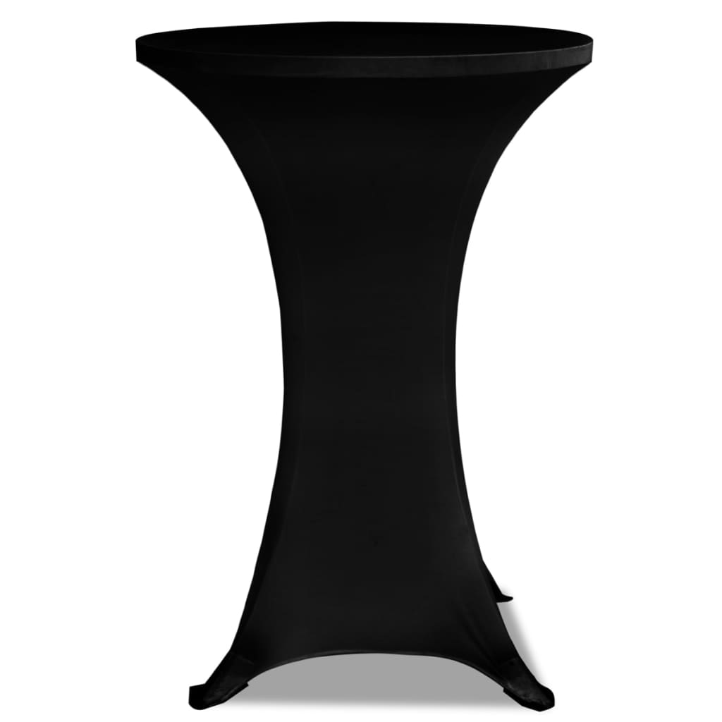 vidaXL Capa para mesa de pé elástica Ø80 cm 4 pcs preto