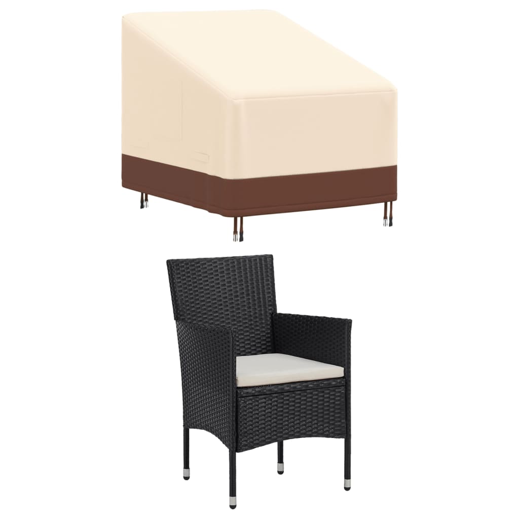 vidaXL Capa p/ cadeira lounge jardim 79x97x48/74 cm 600D oxford bege