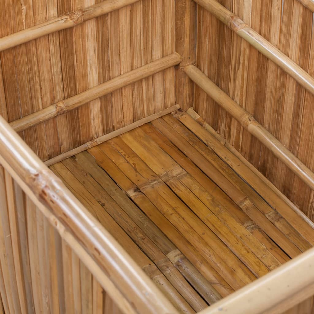Conjunto 3 caixas de armazenamento de bambu