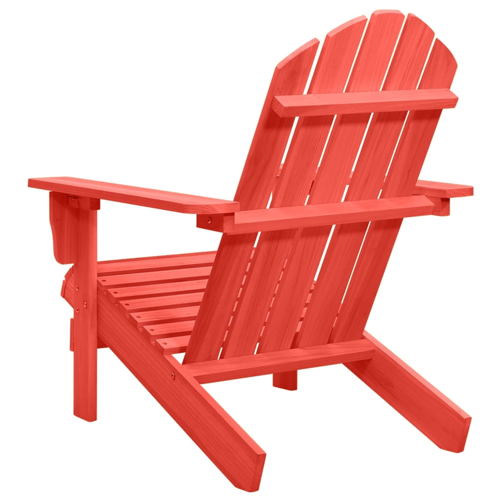 vidaXL Cadeira Adirondack para jardim abeto maciço vermelho