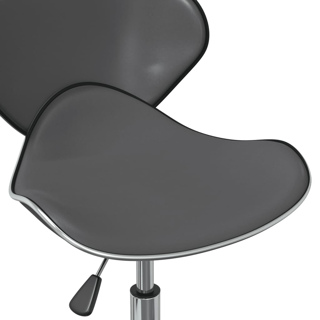 vidaXL Cadeiras de jantar giratórias 4 pcs couro artificial cinzento