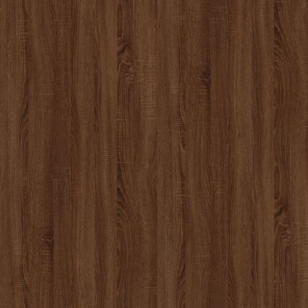 vidaXL Mesa cabeceira 50x46x50 cm derivados madeira carvalho castanho
