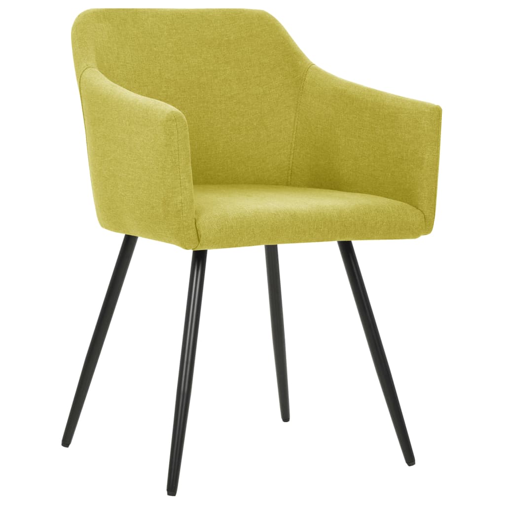 vidaXL Cadeiras de jantar 4 pcs tecido verde