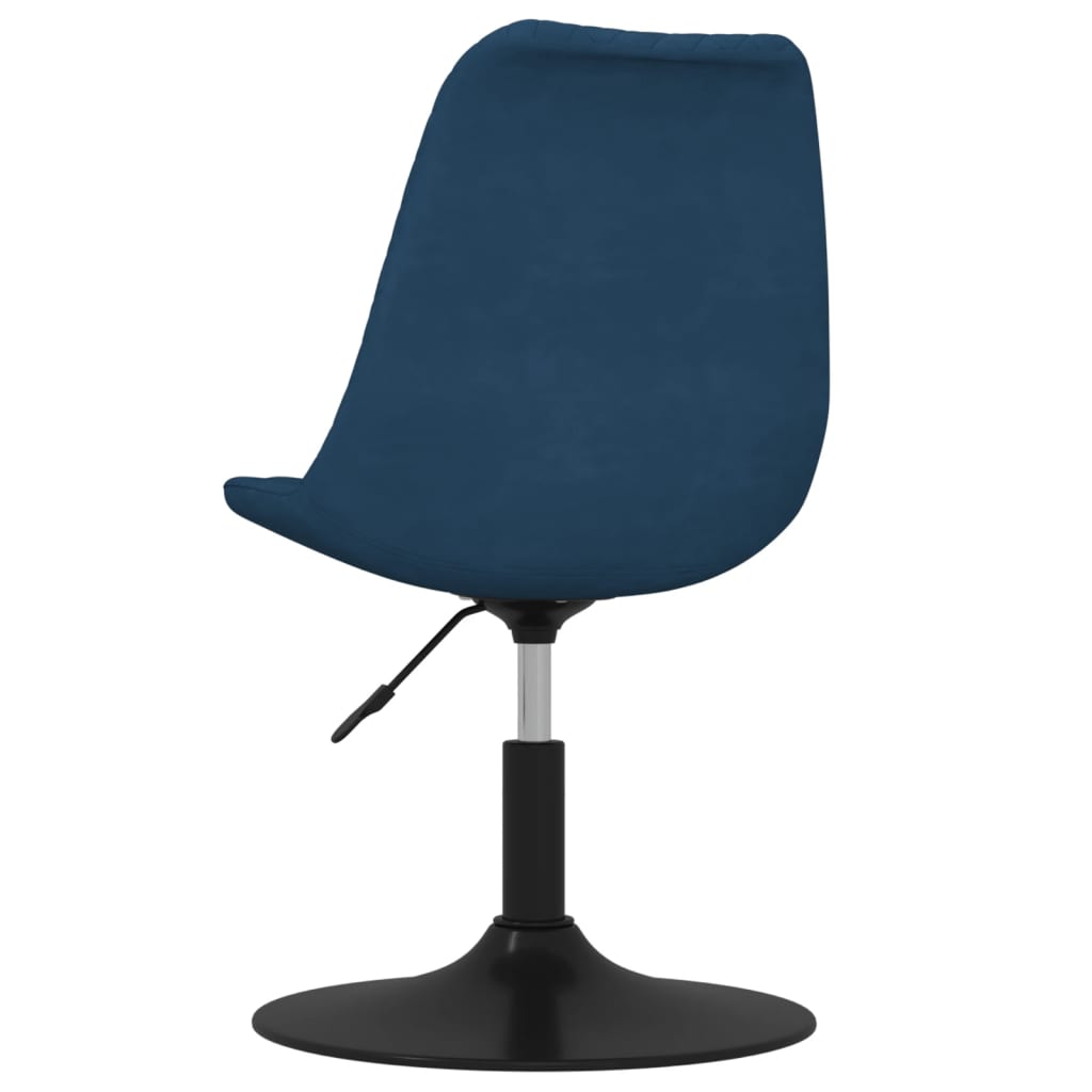 vidaXL Cadeiras de jantar giratórias 4 pcs veludo azul