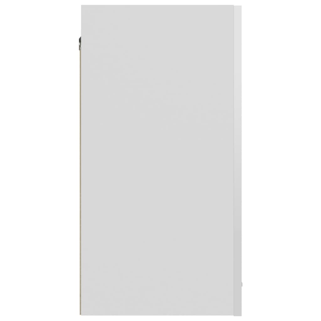 vidaXL Armário de parede 60x31x60 cm contraplacado branco brilhante