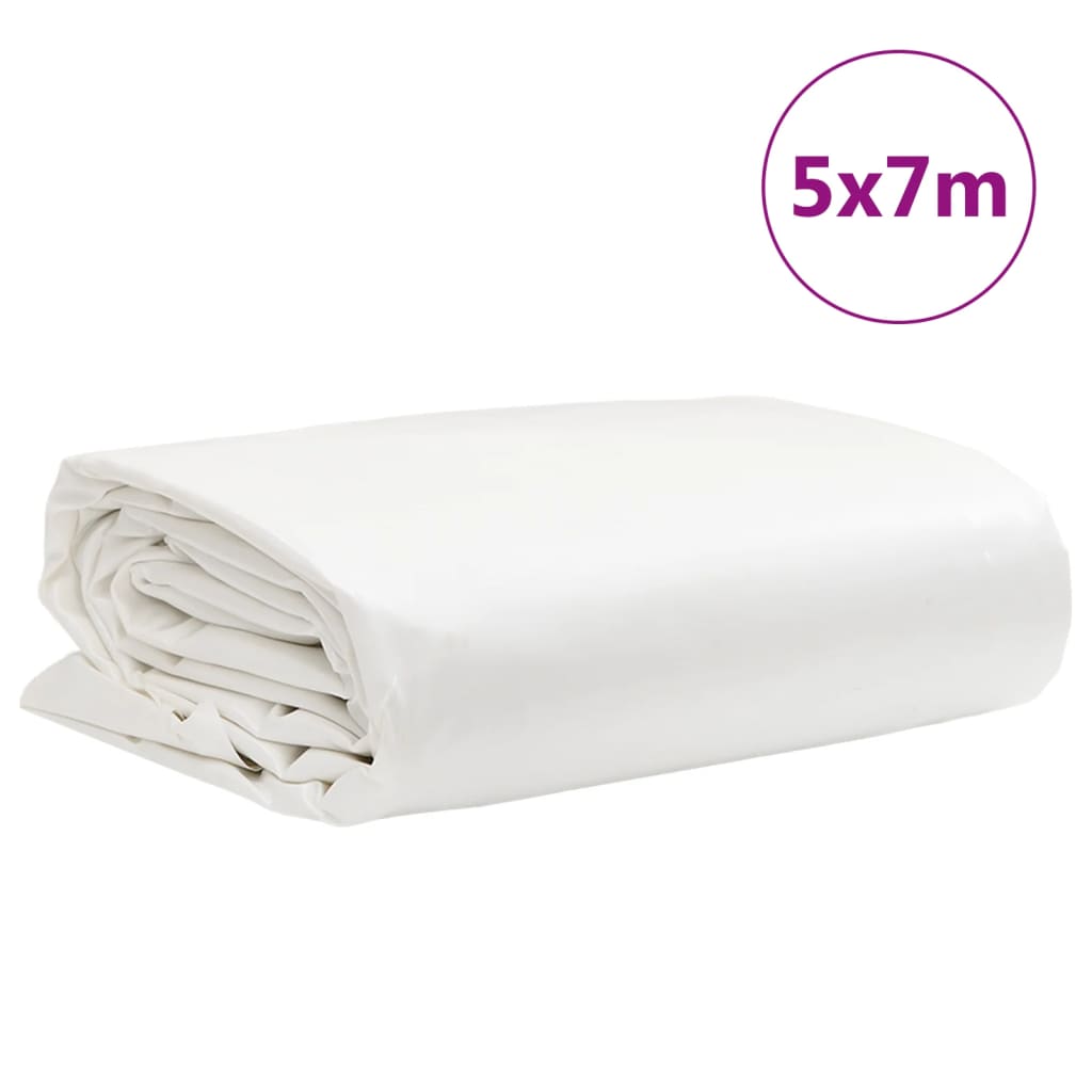vidaXL Lona 5x7 m 650 g/m² branco