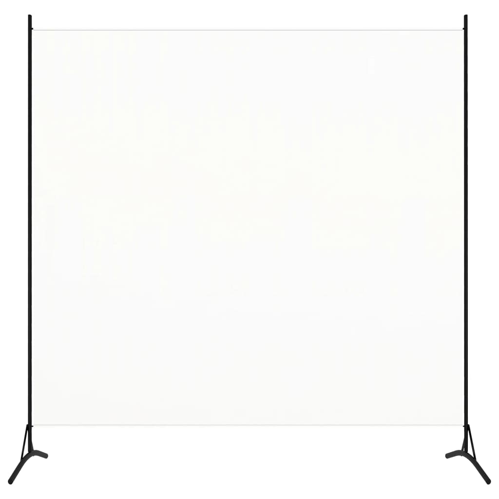 vidaXL Divisória com 1 painel 175x180 cm tecido branco