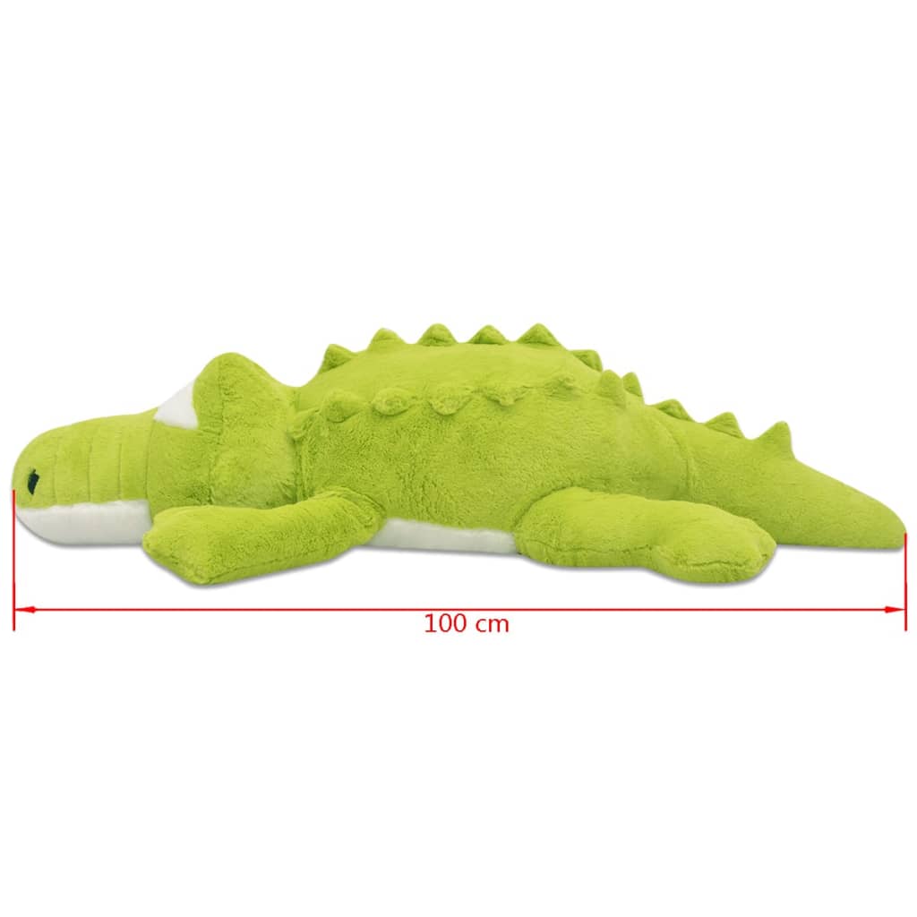 vidaXL Crocodilo de brincar em pelúcia XXL 100 cm