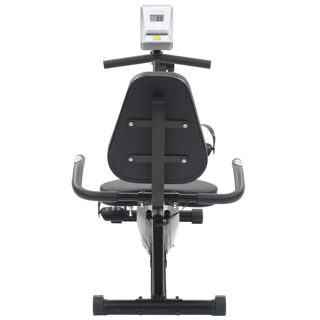 vidaXL Bicicleta estática magnética reclinada com medição pulso