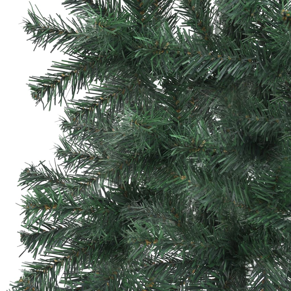 vidaXL Árvore Natal artif. canto c/ luzes LED/bolas 120 cm PVC verde