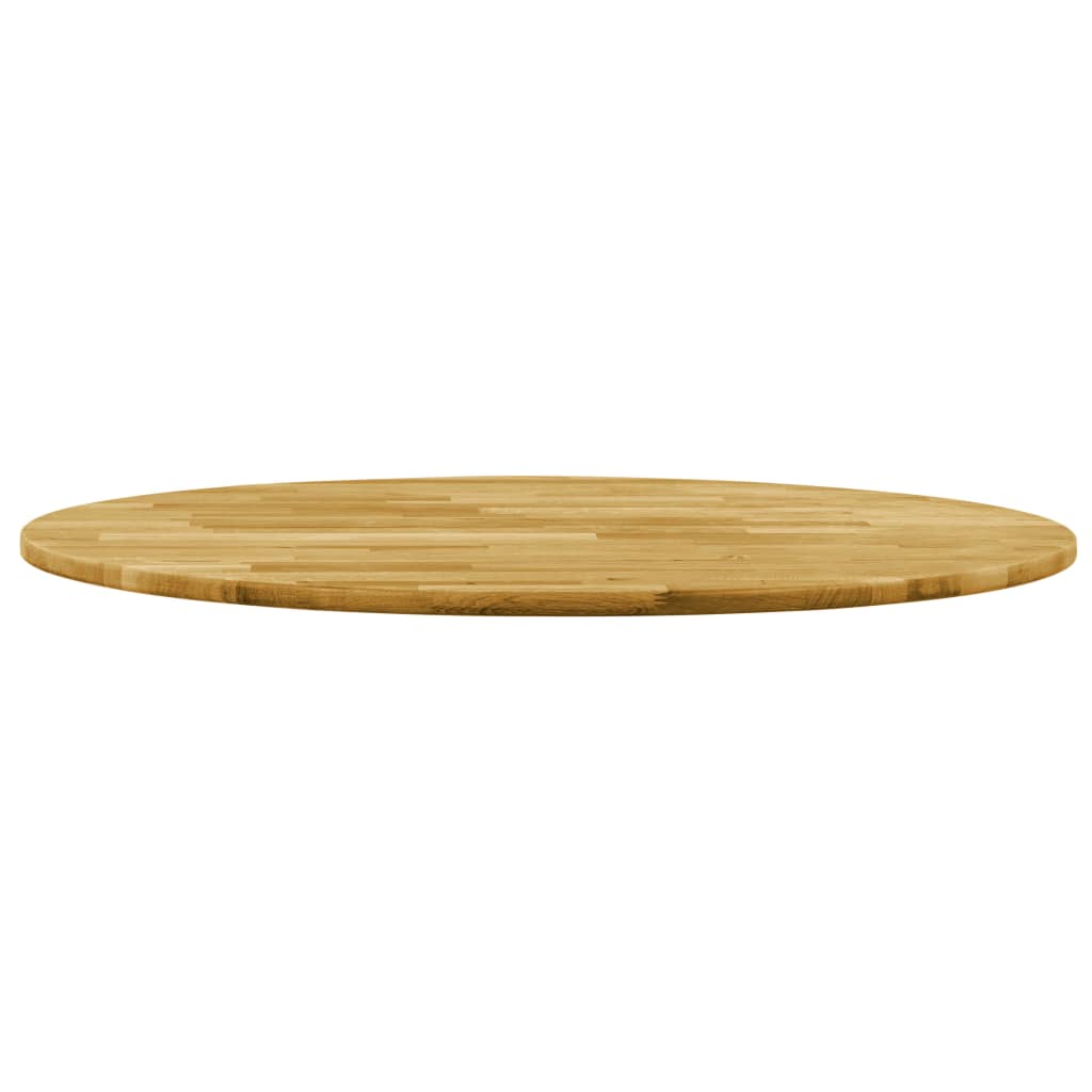 vidaXL Tampo de mesa madeira de carvalho maciça redondo 23 mm 500 mm