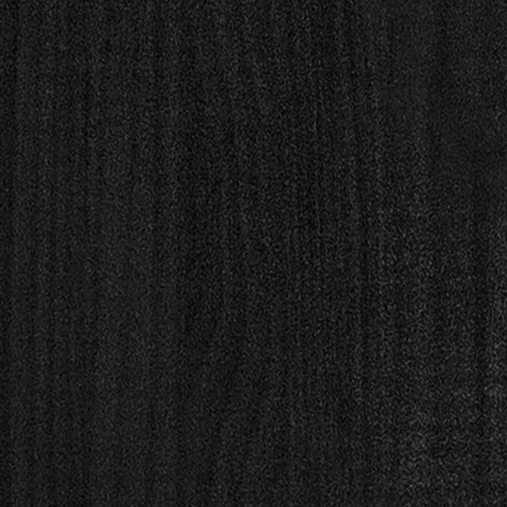 vidaXL Estante 104x33x76 cm madeira de pinho maciça preto