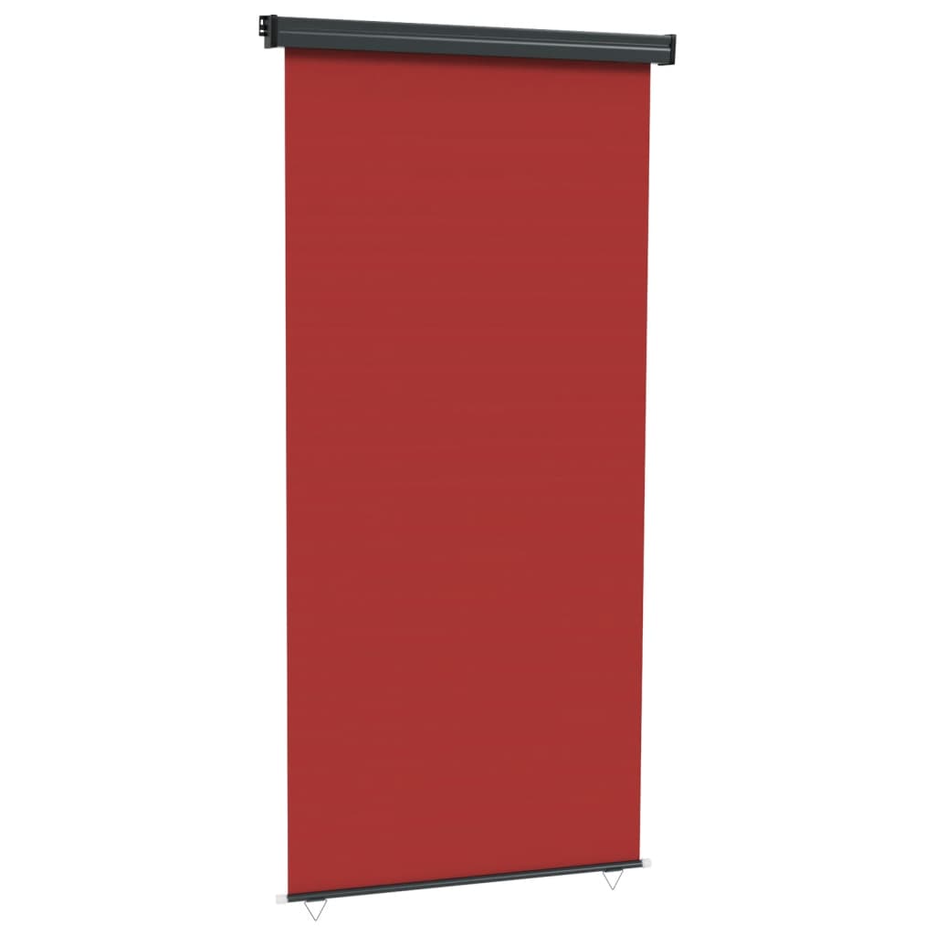 vidaXL Toldo lateral para varanda 122x250 cm vermelho
