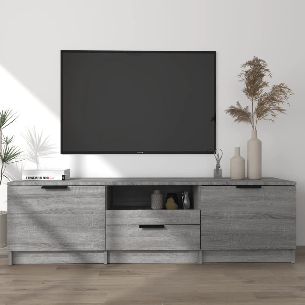 vidaXL Móvel de TV 140x35x40 cm derivados de madeira cinzento sonoma