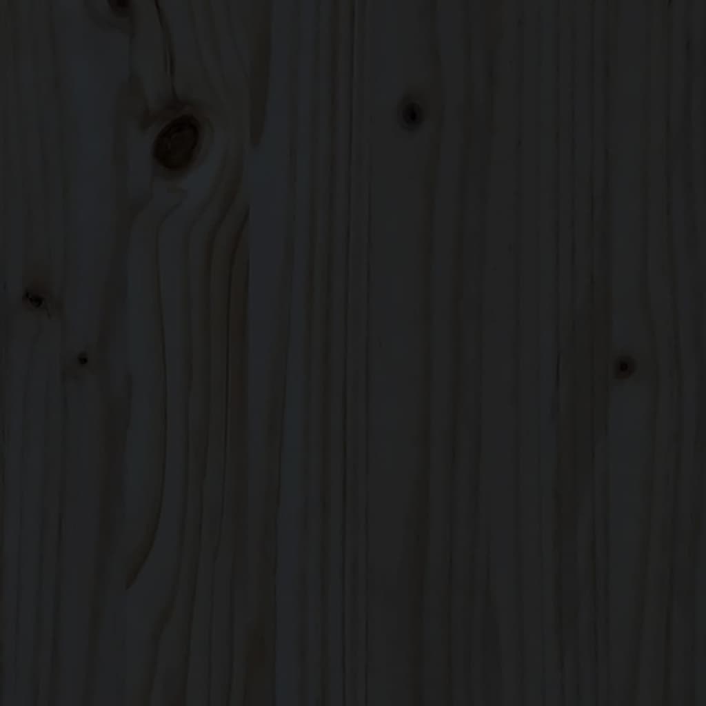 vidaXL Mesa de centro 80x55x40,5 cm madeira de pinho maciça preto