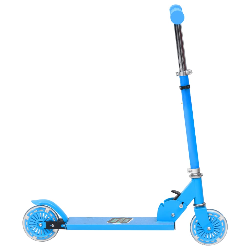 vidaXL Trotinete infantil com 2 rodas guiador ajustável alumínio azul
