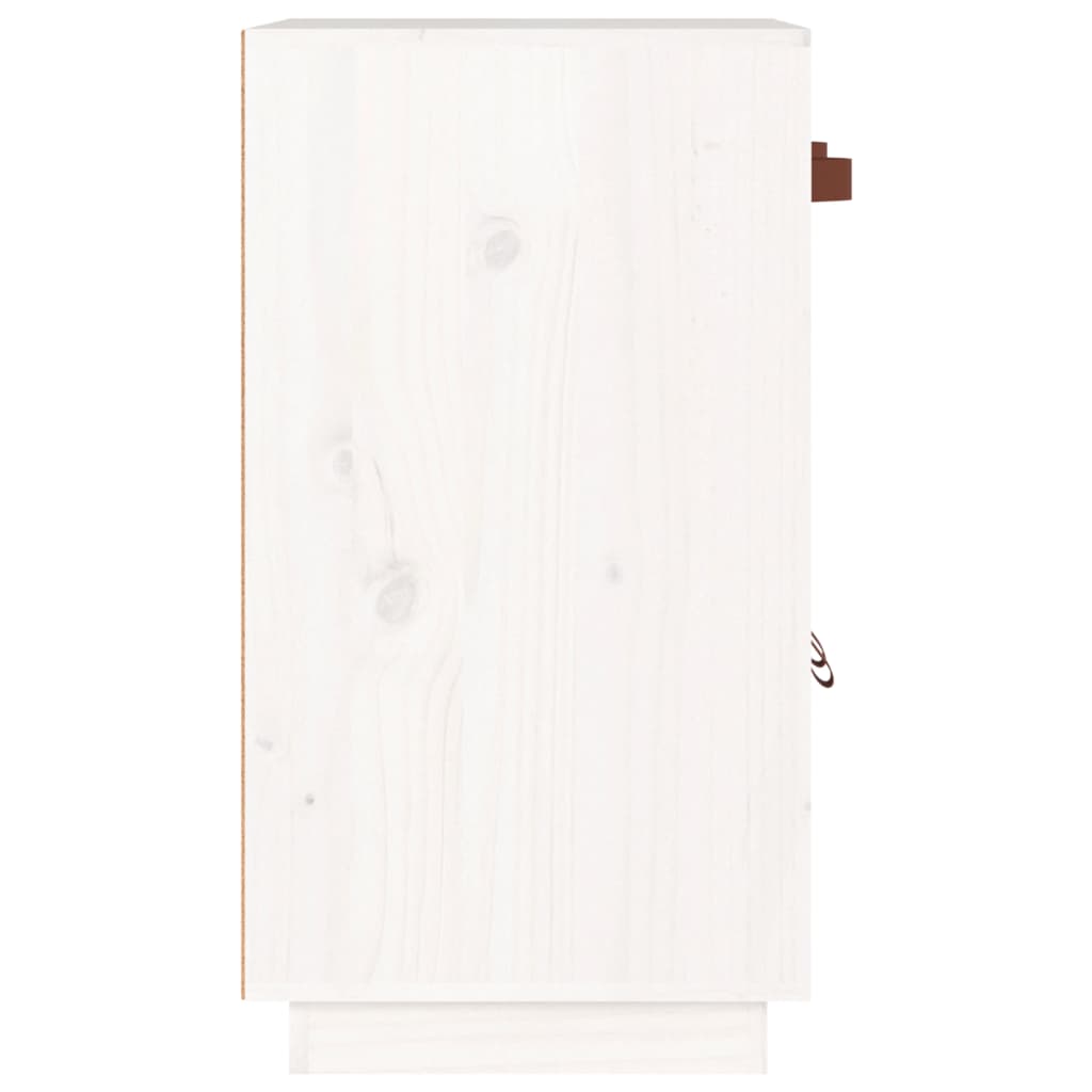 vidaXL Aparador 65,5x40x75 cm madeira de pinho maciça branco