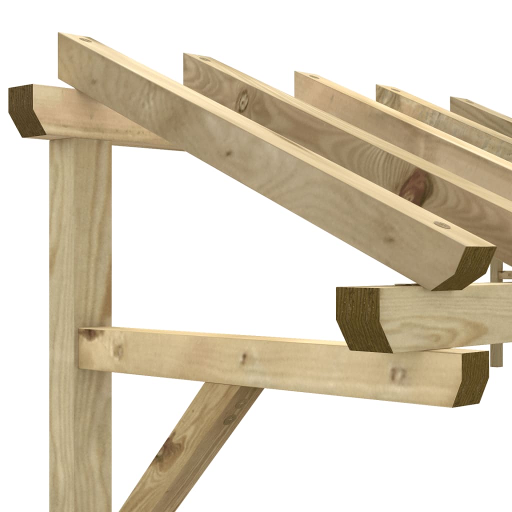 vidaXL Toldo para porta 200x100x100 cm madeira de pinho maciça