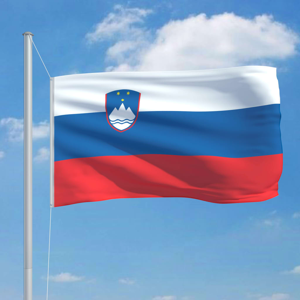vidaXL Bandeira da Eslovénia com mastro de alumínio 6,2 m