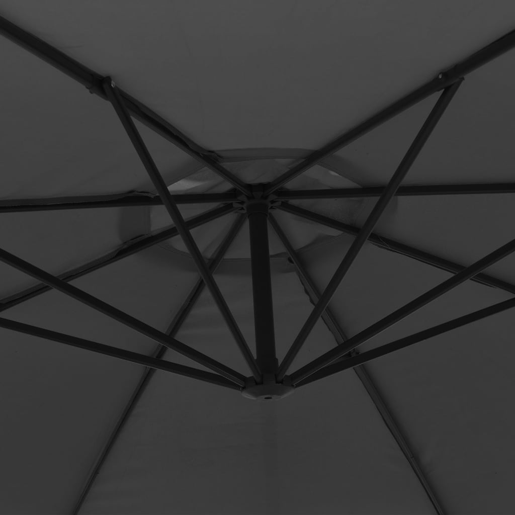 vidaXL Guarda-sol cantilever com mastro alumínio 350 cm antracite