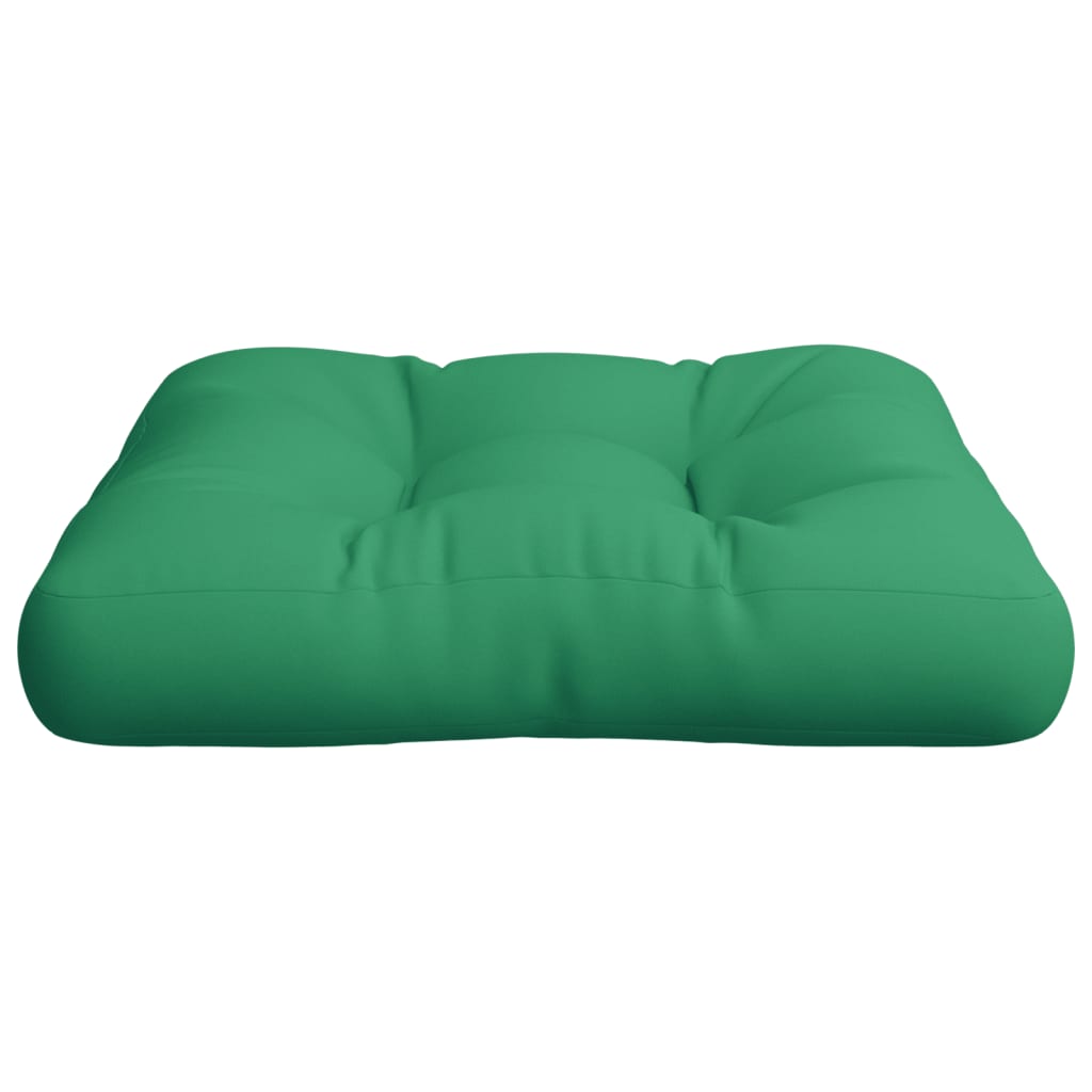 vidaXL Almofadão sofá de paletes 50x50x12 cm tecido verde