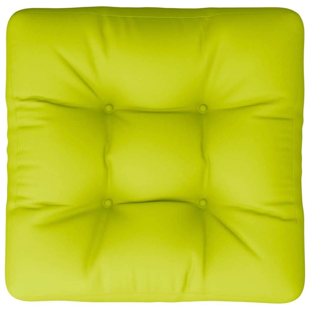 vidaXL Almofadão p/ sofá paletes 60x60x12 cm tecido verde brilhante
