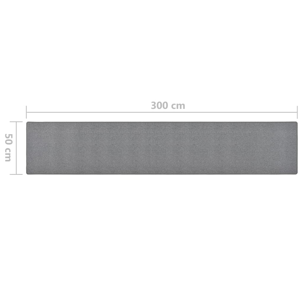 vidaXL Tapete/passadeira 50x300 cm cinzento-escuro