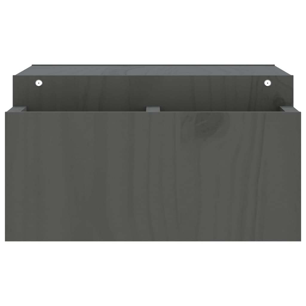 vidaXL Suporte para monitor 70x27,5x15 cm pinho maciço cinzento