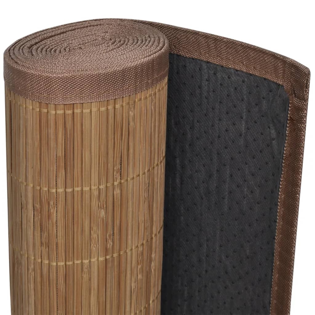 Tapete retangular bambu 120 x 180 cm castanho