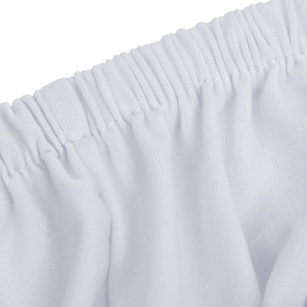 vidaXL Capa de sofá elástica 4 lugares jersey de poliéster branco
