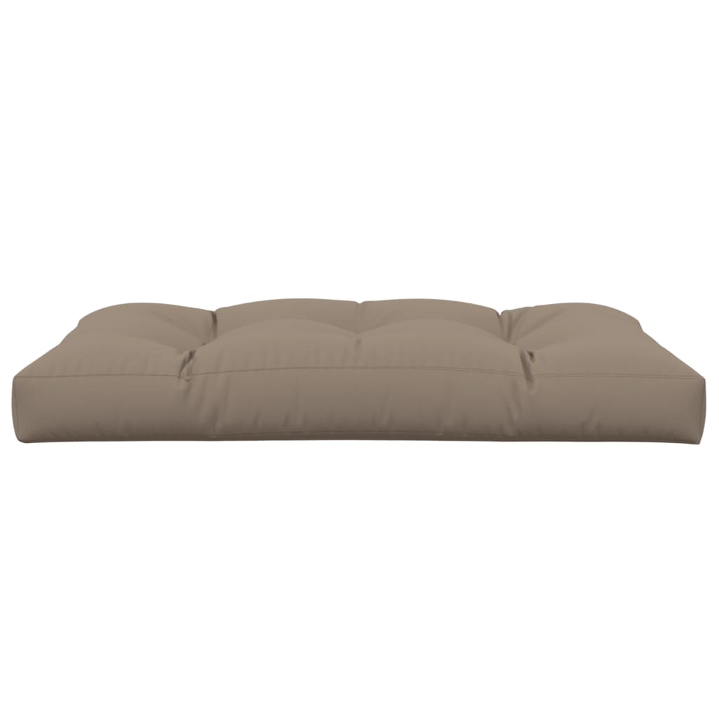 vidaXL Almofadão sofá de paletes 120x80x12 cm tecido cinza-acastanhado