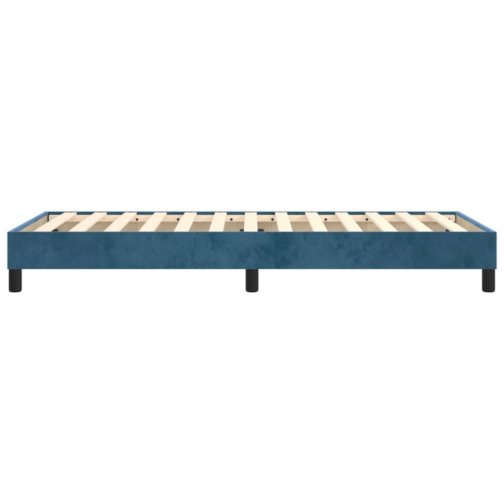 vidaXL Estrutura de cama 90x200 cm veludo azul-escuro