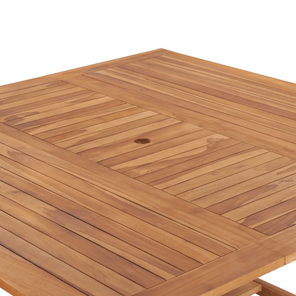 vidaXL Mesa de jardim 150x150x76 cm madeira de teca maciça
