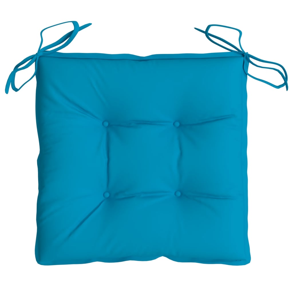 vidaXL Almofadões de cadeira 6 pcs 40x40x7 cm tecido oxford azul-claro