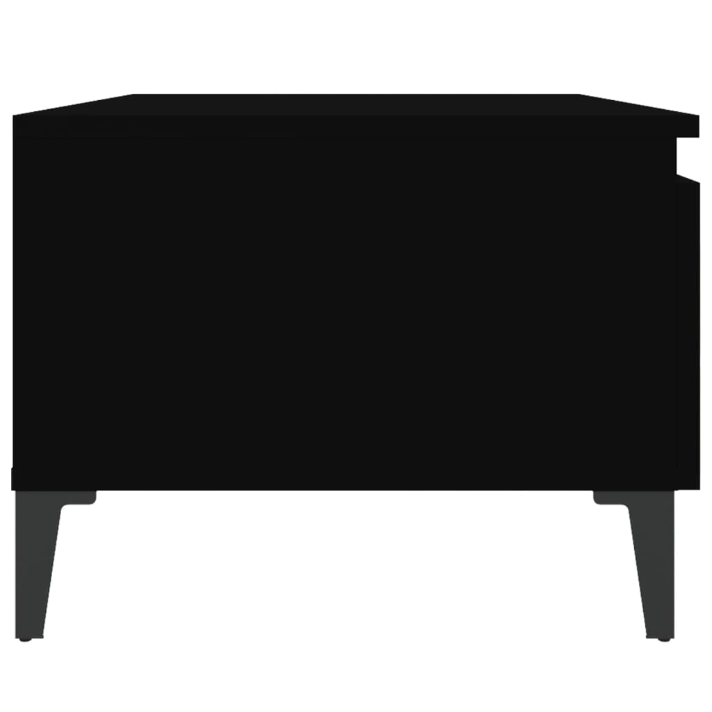 vidaXL Mesa de apoio 50x46x35 cm derivados de madeira preto