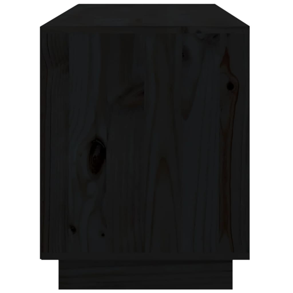 vidaXL Móvel de TV 176x37x47,5 cm madeira de pinho maciça preto