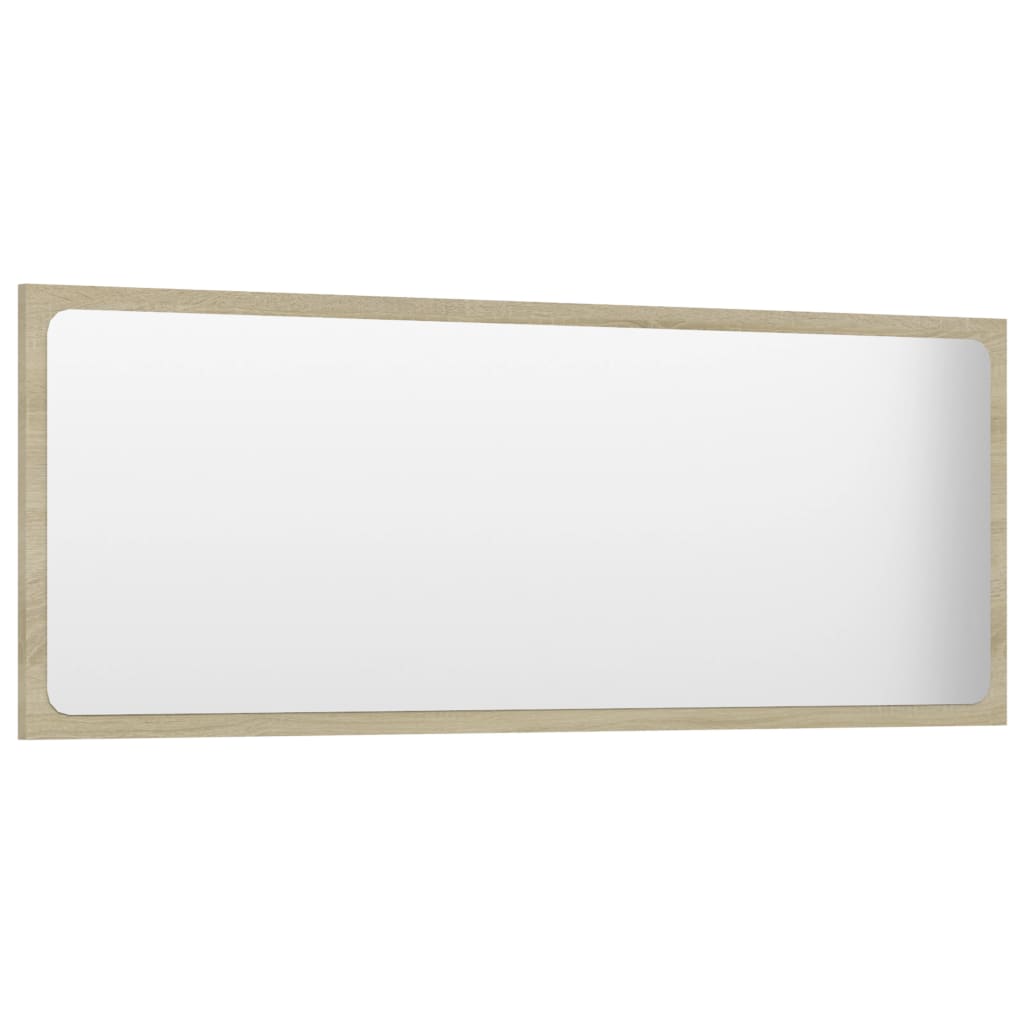 vidaXL Espelho de casa de banho 100x1,5x37 cm contraplacado carvalho