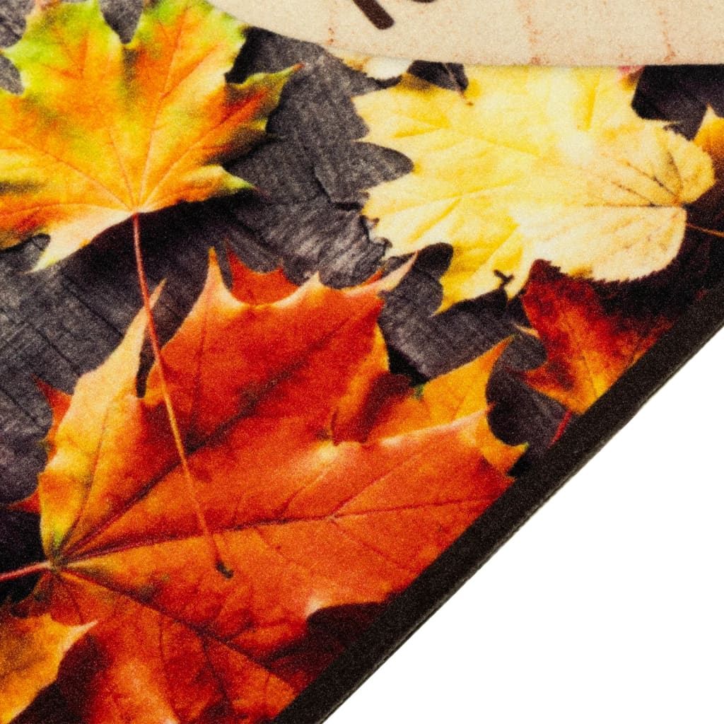 vidaXL Tapete de cozinha lavável 45x150 cm veludo padrão autumn
