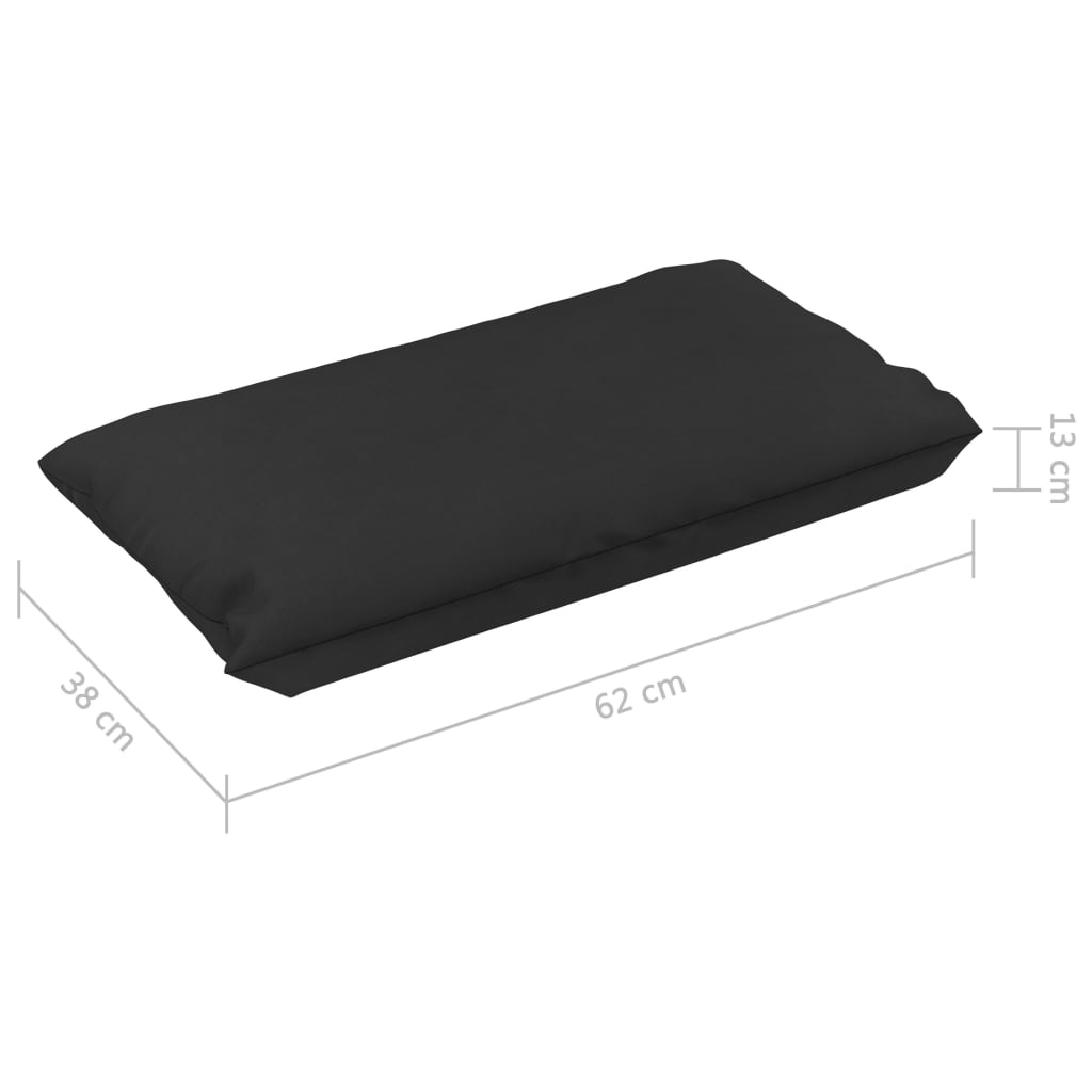 vidaXL Almofadões para sofás de paletes 2 pcs tecido preto