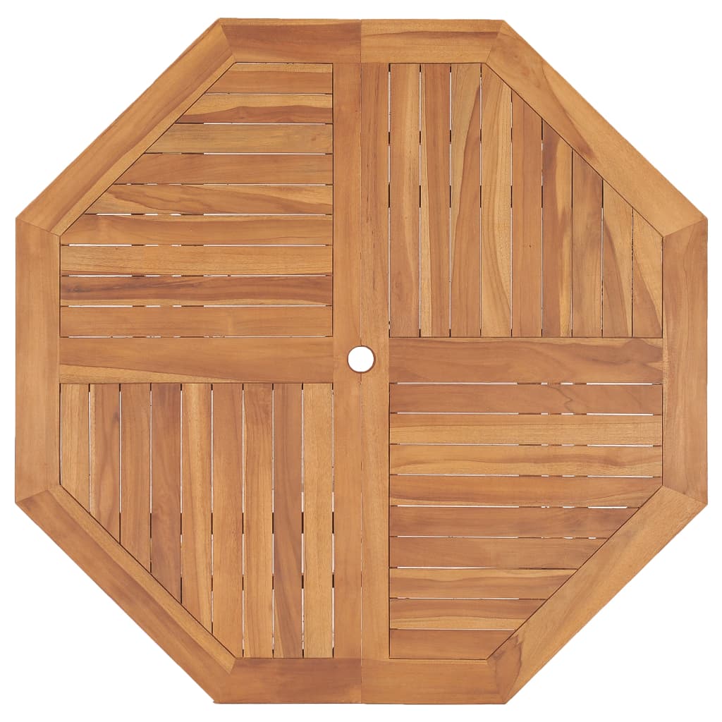 vidaXL Mesa de jardim 120x120x75 cm madeira de teca maciça