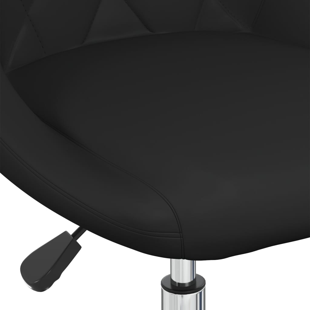 vidaXL Cadeiras de jantar giratórias 4 pcs couro artificial preto