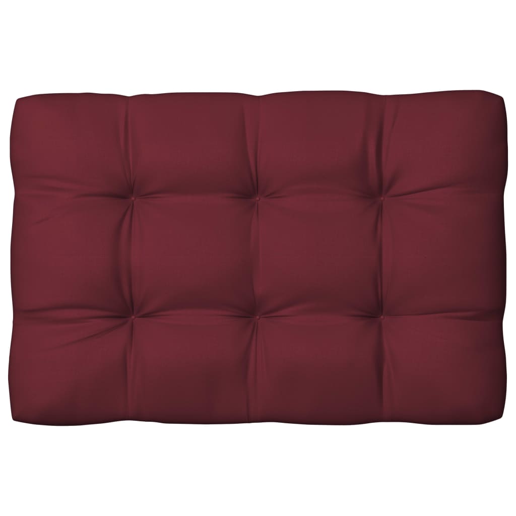 vidaXL Almofadões para sofás de paletes 7 pcs vermelho tinto